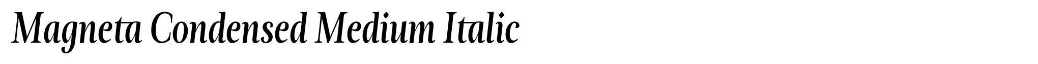 Magneta Condensed Medium Italic image